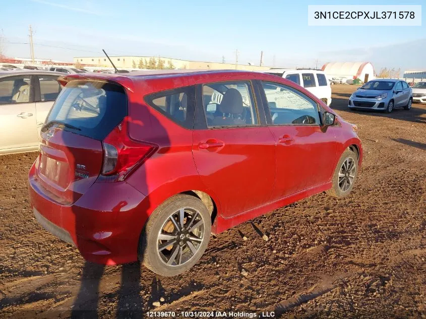 2018 Nissan Versa Note VIN: 3N1CE2CPXJL371578 Lot: 12139670