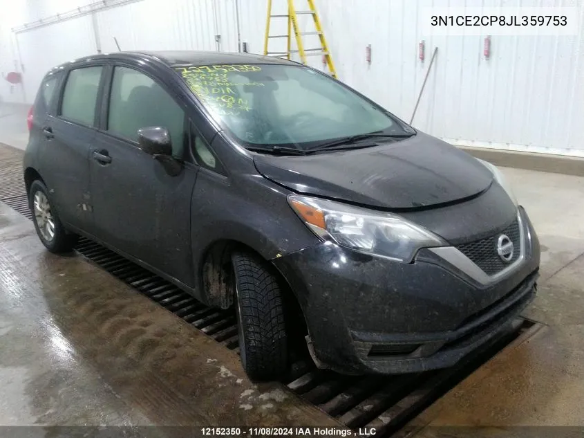 2018 Nissan Versa Note VIN: 3N1CE2CP8JL359753 Lot: 12152350