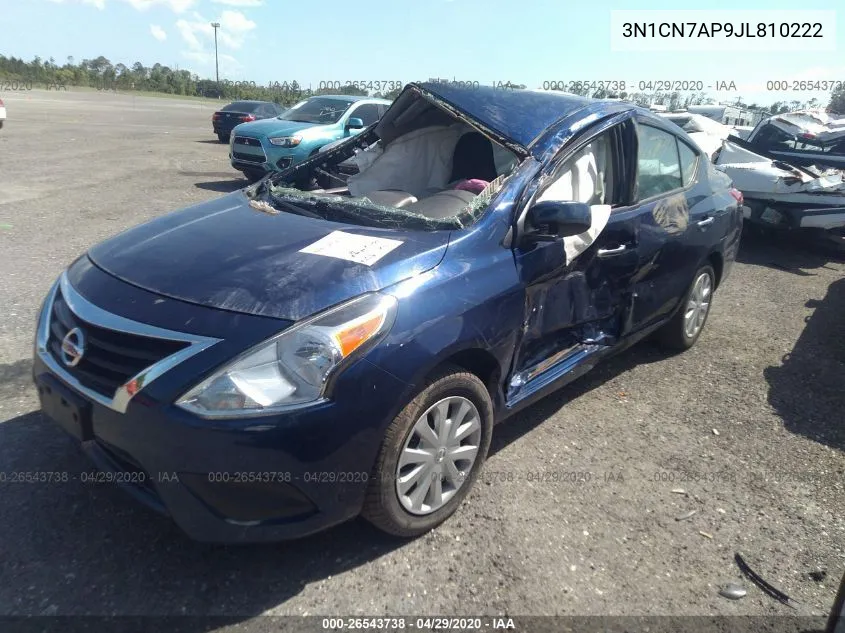 3N1CN7AP9JL810222 2018 Nissan Versa Sv