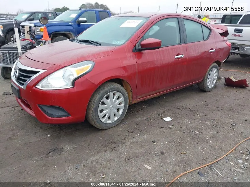 2018 Nissan Versa 1.6 Sv VIN: 3N1CN7AP9JK415558 Lot: 38611641