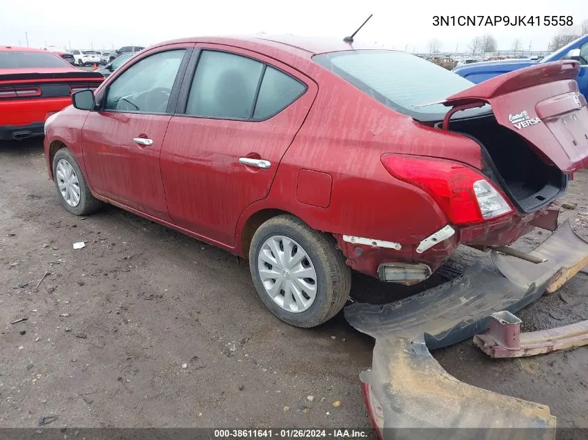 2018 Nissan Versa 1.6 Sv VIN: 3N1CN7AP9JK415558 Lot: 38611641