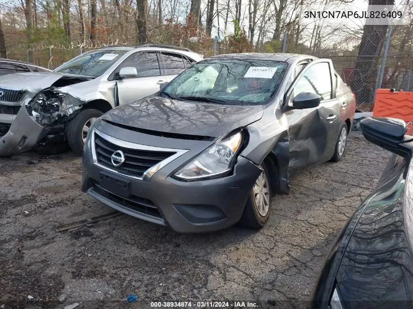 2018 Nissan Versa 1.6 Sv VIN: 3N1CN7AP6JL826409 Lot: 38934874