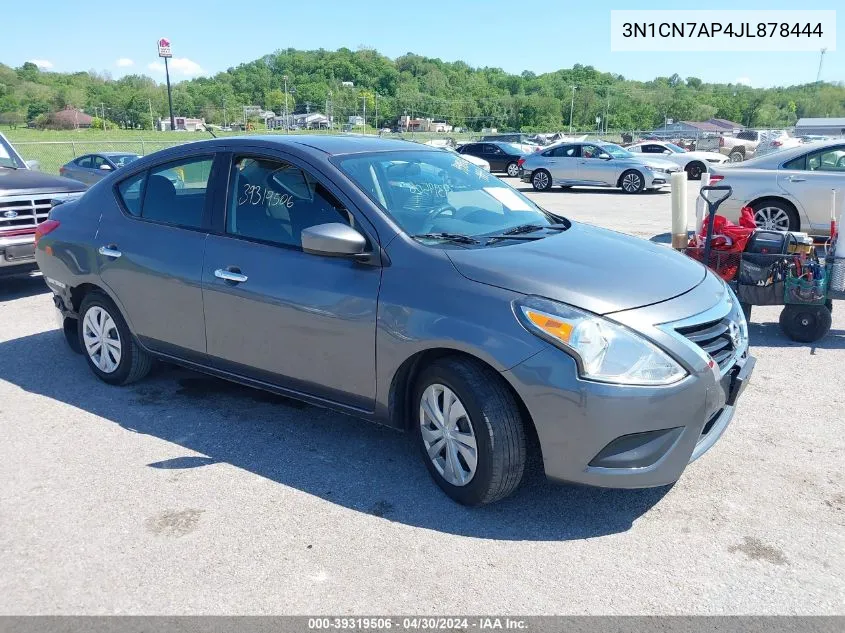 2018 Nissan Versa 1.6 Sv VIN: 3N1CN7AP4JL878444 Lot: 39319506