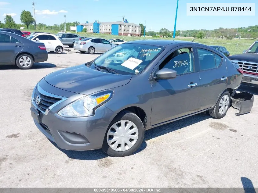 2018 Nissan Versa 1.6 Sv VIN: 3N1CN7AP4JL878444 Lot: 39319506