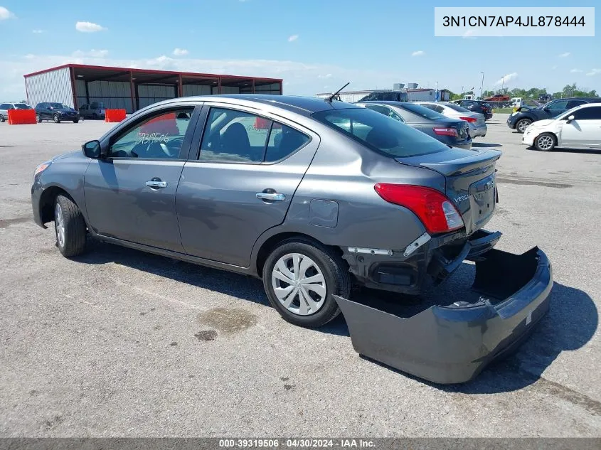 2018 Nissan Versa 1.6 Sv VIN: 3N1CN7AP4JL878444 Lot: 39319506