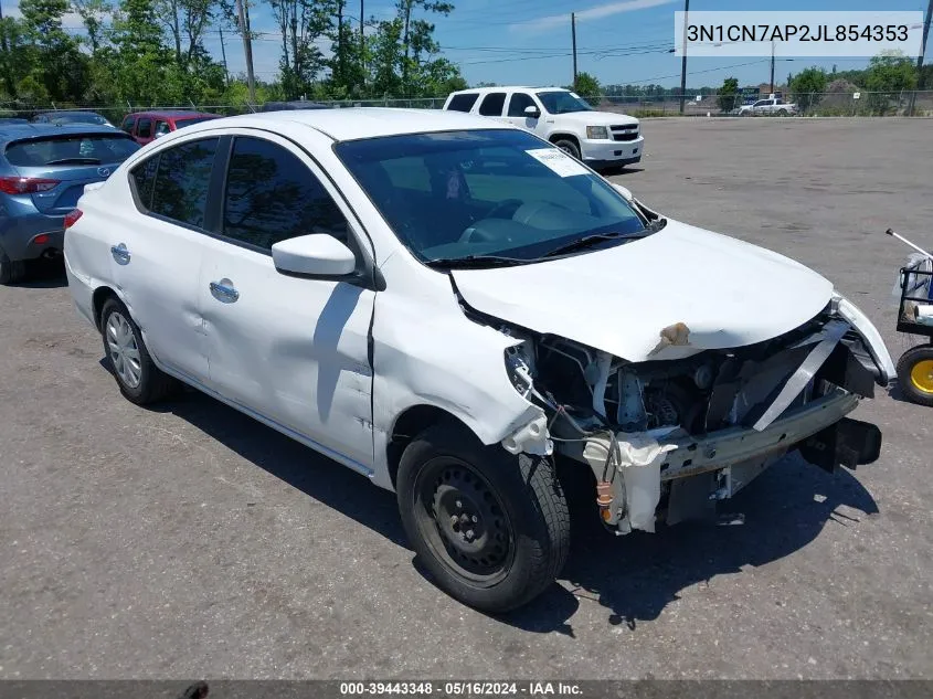 2018 Nissan Versa 1.6 Sv VIN: 3N1CN7AP2JL854353 Lot: 39443348