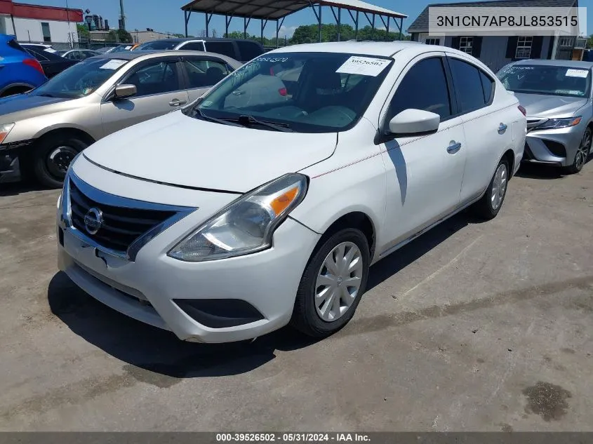 2018 Nissan Versa 1.6 Sv VIN: 3N1CN7AP8JL853515 Lot: 39526502