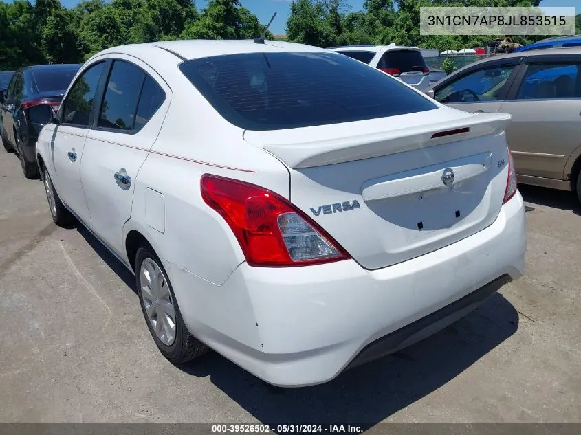 2018 Nissan Versa 1.6 Sv VIN: 3N1CN7AP8JL853515 Lot: 39526502