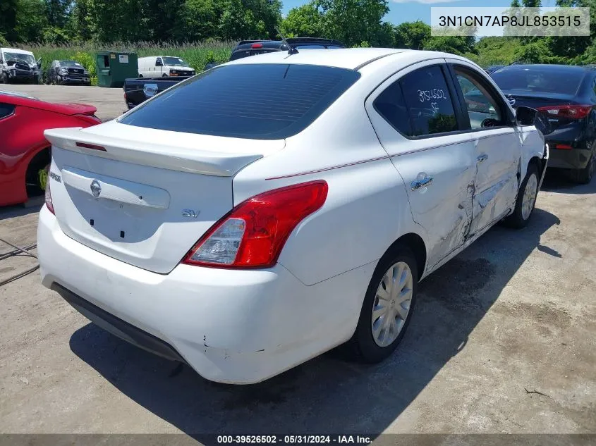 2018 Nissan Versa 1.6 Sv VIN: 3N1CN7AP8JL853515 Lot: 39526502