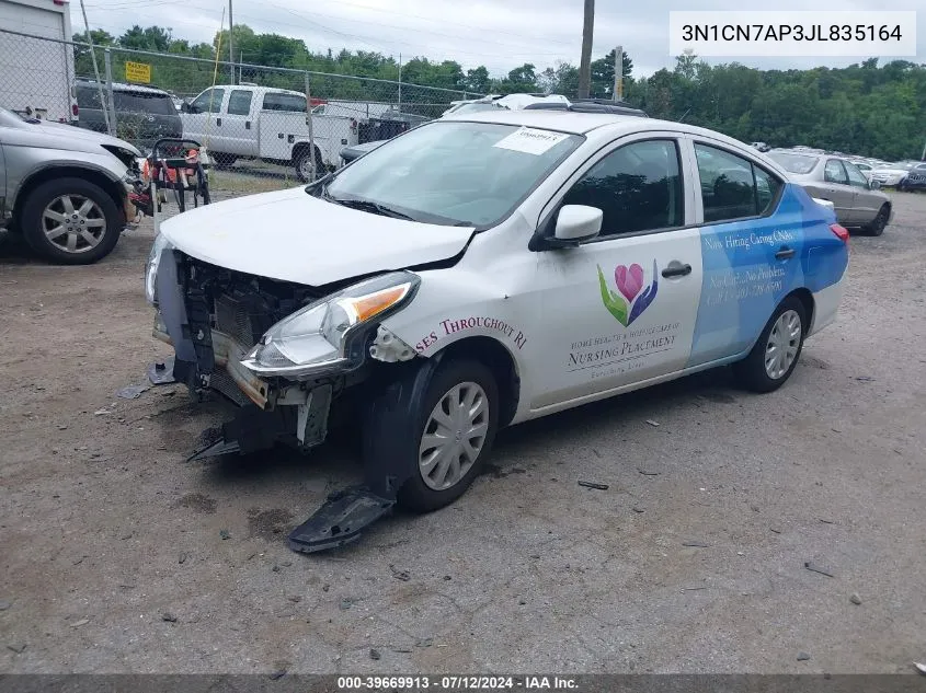 3N1CN7AP3JL835164 2018 Nissan Versa 1.6 S+