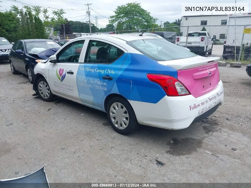 3N1CN7AP3JL835164 2018 Nissan Versa 1.6 S+