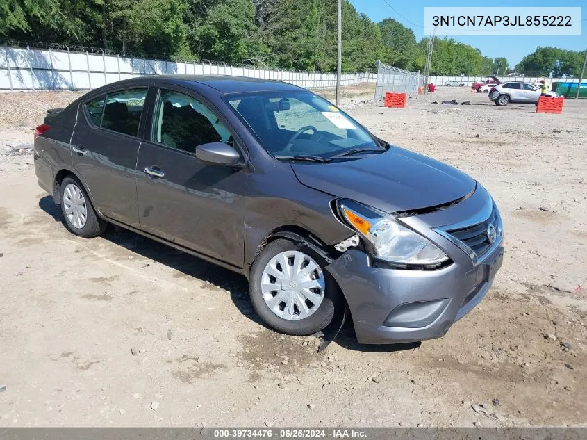 2018 Nissan Versa 1.6 Sv VIN: 3N1CN7AP3JL855222 Lot: 39734476