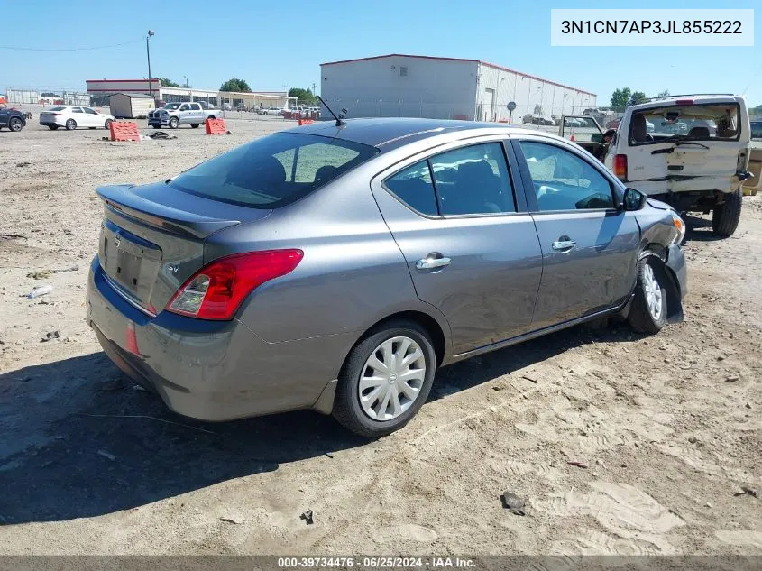 3N1CN7AP3JL855222 2018 Nissan Versa 1.6 Sv