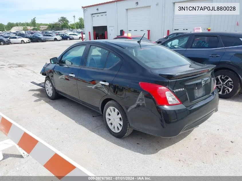 2018 Nissan Versa 1.6 Sv VIN: 3N1CN7AP0JL880028 Lot: 39767502