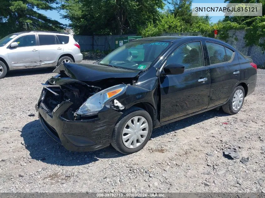 2018 Nissan Versa 1.6 Sv VIN: 3N1CN7AP6JL815121 Lot: 39792713