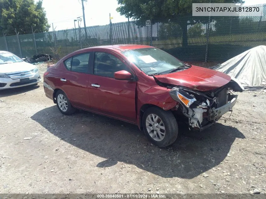 2018 Nissan Versa 1.6 Sv VIN: 3N1CN7APXJL812870 Lot: 39840501