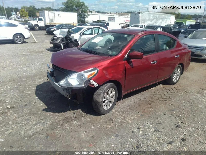 3N1CN7APXJL812870 2018 Nissan Versa 1.6 Sv