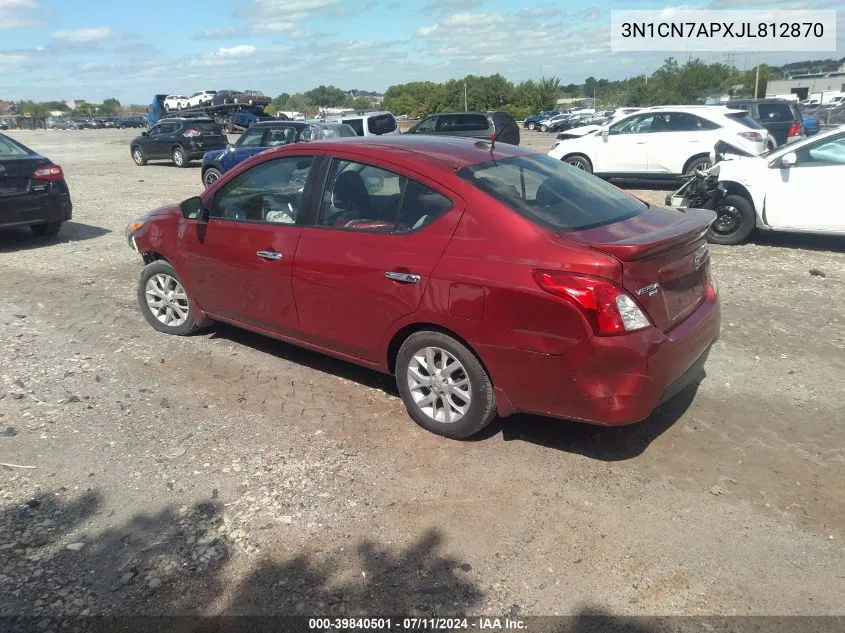 2018 Nissan Versa 1.6 Sv VIN: 3N1CN7APXJL812870 Lot: 39840501