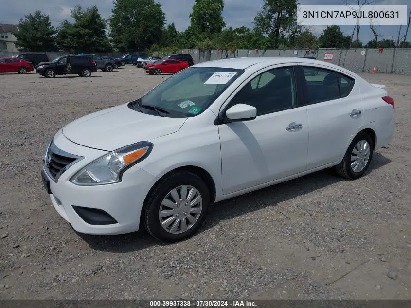 2018 Nissan Versa 1.6 Sv VIN: 3N1CN7AP9JL800631 Lot: 39937338