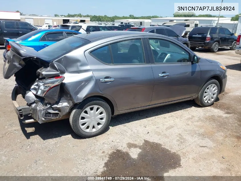 3N1CN7AP7JL834924 2018 Nissan Versa 1.6 Sv