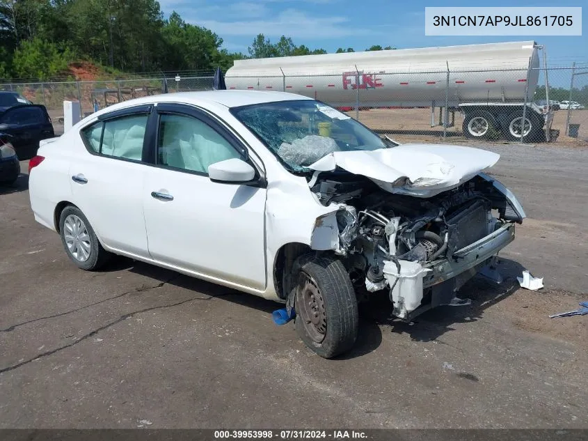 2018 Nissan Versa 1.6 Sv VIN: 3N1CN7AP9JL861705 Lot: 39953998