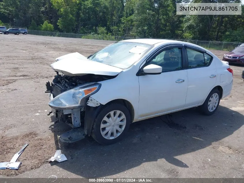 2018 Nissan Versa 1.6 Sv VIN: 3N1CN7AP9JL861705 Lot: 39953998