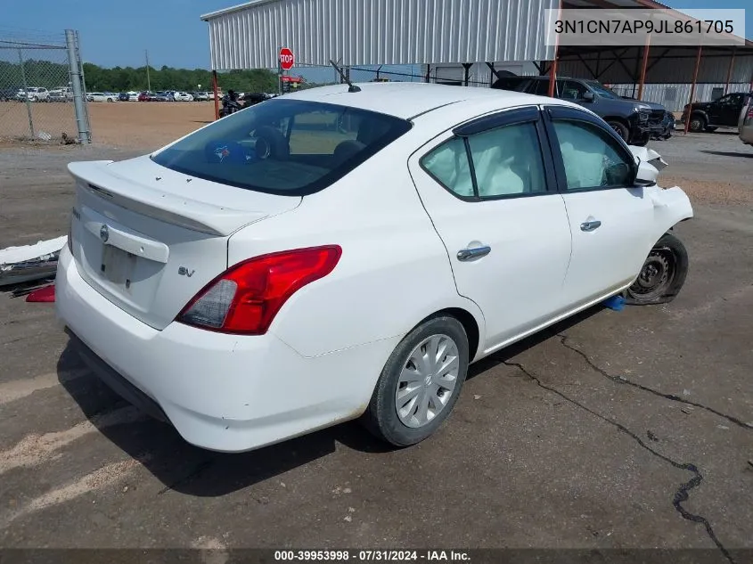 2018 Nissan Versa 1.6 Sv VIN: 3N1CN7AP9JL861705 Lot: 39953998