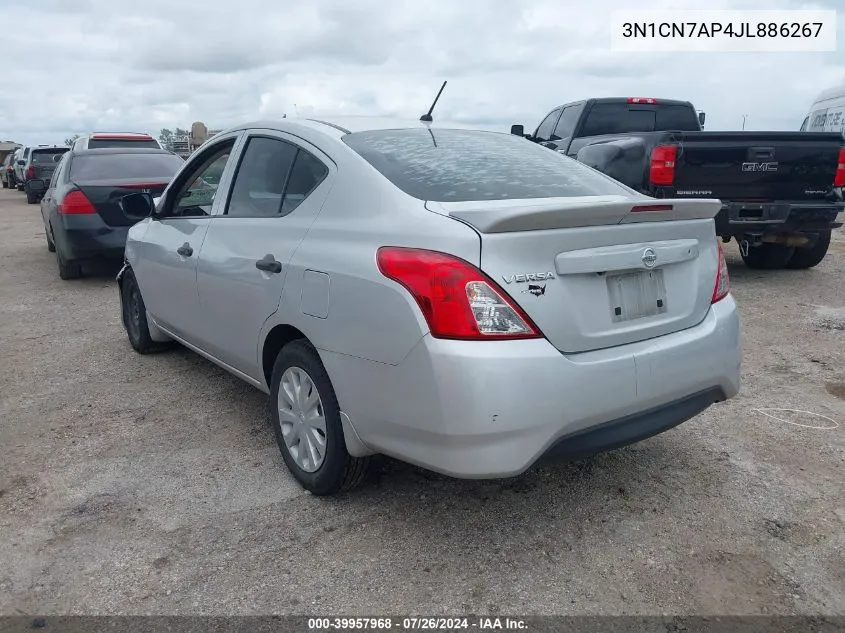 3N1CN7AP4JL886267 2018 Nissan Versa 1.6 S+