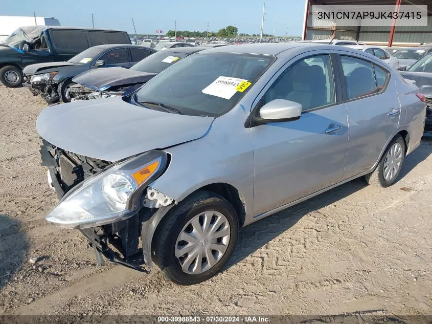 2018 Nissan Versa 1.6 Sv VIN: 3N1CN7AP9JK437415 Lot: 39988543