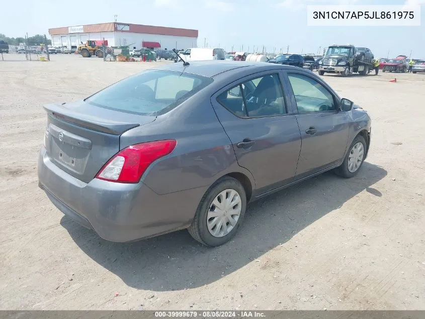 2018 Nissan Versa 1.6 S+ VIN: 3N1CN7AP5JL861975 Lot: 39999679