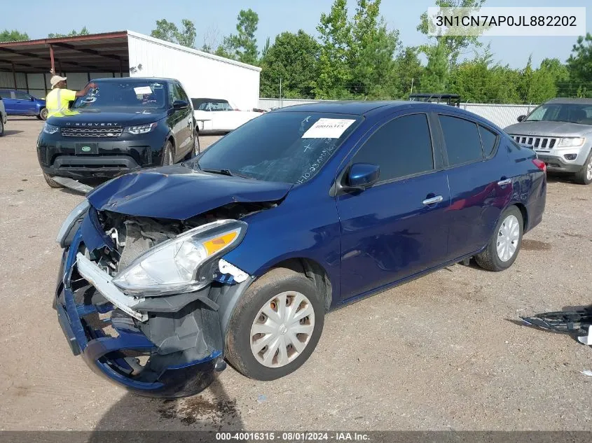 3N1CN7AP0JL882202 2018 Nissan Versa 1.6 Sv