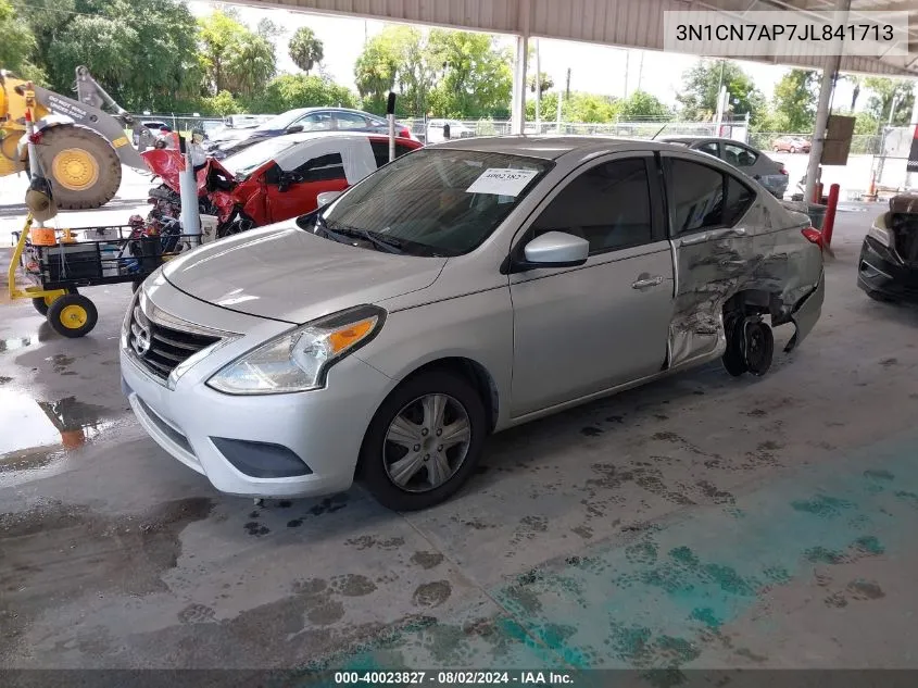 2018 Nissan Versa 1.6 Sv VIN: 3N1CN7AP7JL841713 Lot: 40023827