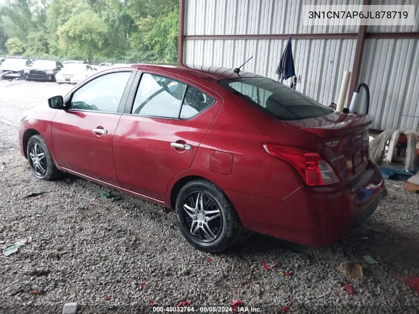 2018 Nissan Versa 1.6 Sv VIN: 3N1CN7AP6JL878719 Lot: 40032764