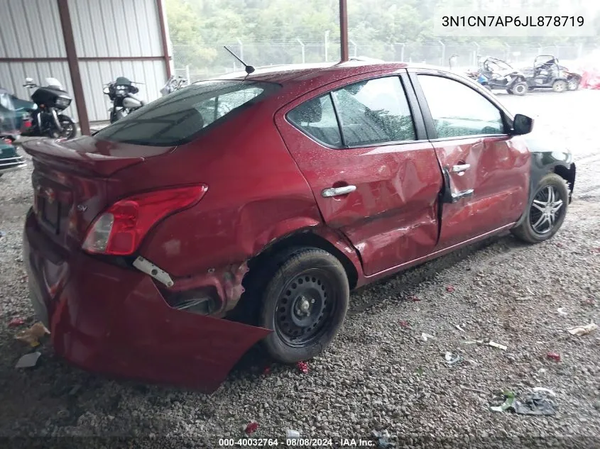 2018 Nissan Versa 1.6 Sv VIN: 3N1CN7AP6JL878719 Lot: 40032764