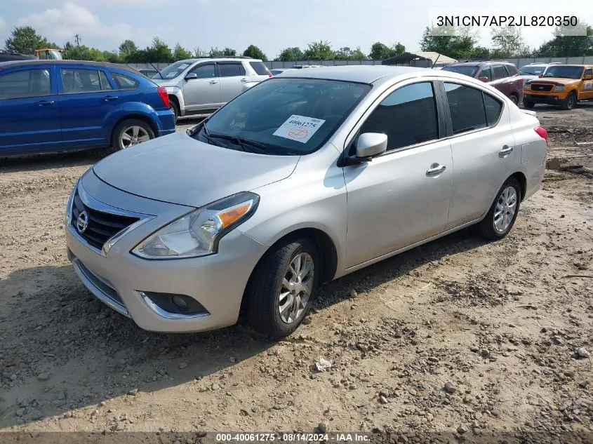 2018 Nissan Versa 1.6 Sv VIN: 3N1CN7AP2JL820350 Lot: 40061275