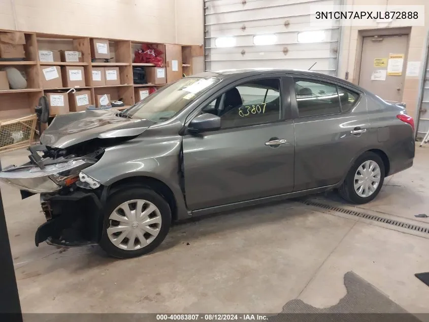 2018 Nissan Versa 1.6 Sv VIN: 3N1CN7APXJL872888 Lot: 40083807