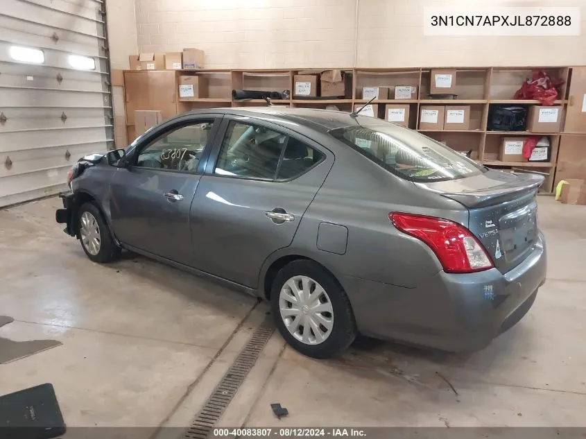 2018 Nissan Versa 1.6 Sv VIN: 3N1CN7APXJL872888 Lot: 40083807