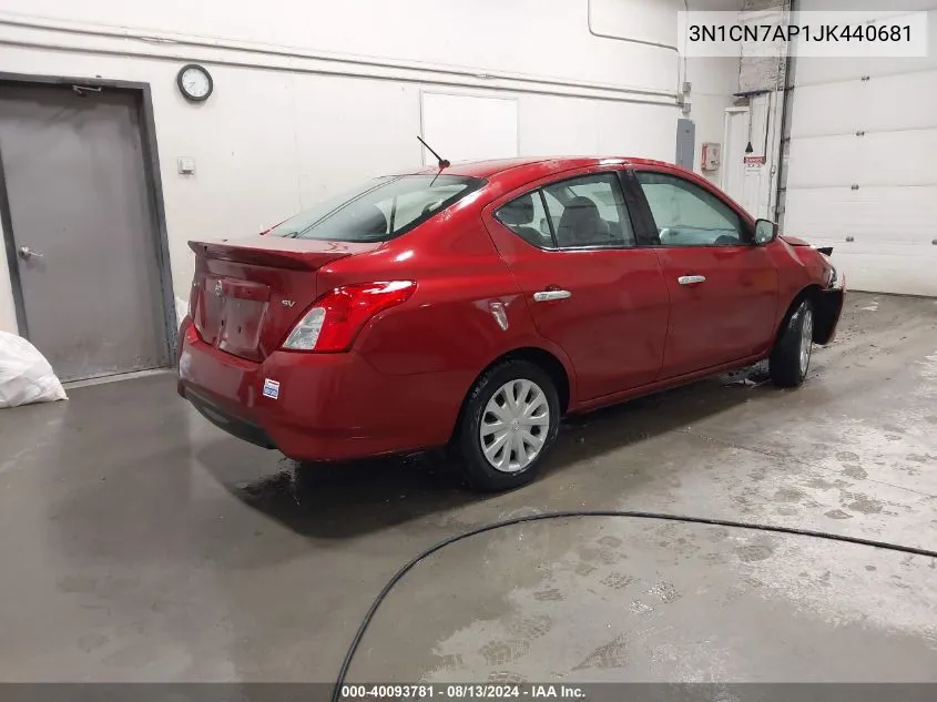 3N1CN7AP1JK440681 2018 Nissan Versa 1.6 Sv