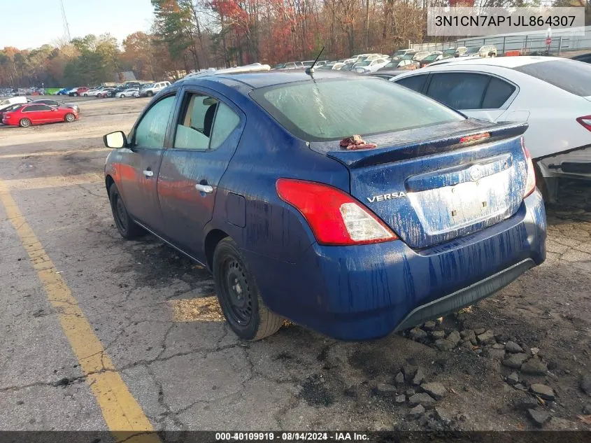 3N1CN7AP1JL864307 2018 Nissan Versa 1.6 Sv