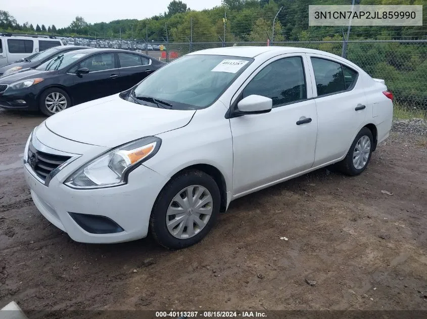 2018 Nissan Versa 1.6 S/1.6 S+/1.6 Sv VIN: 3N1CN7AP2JL859990 Lot: 40113287