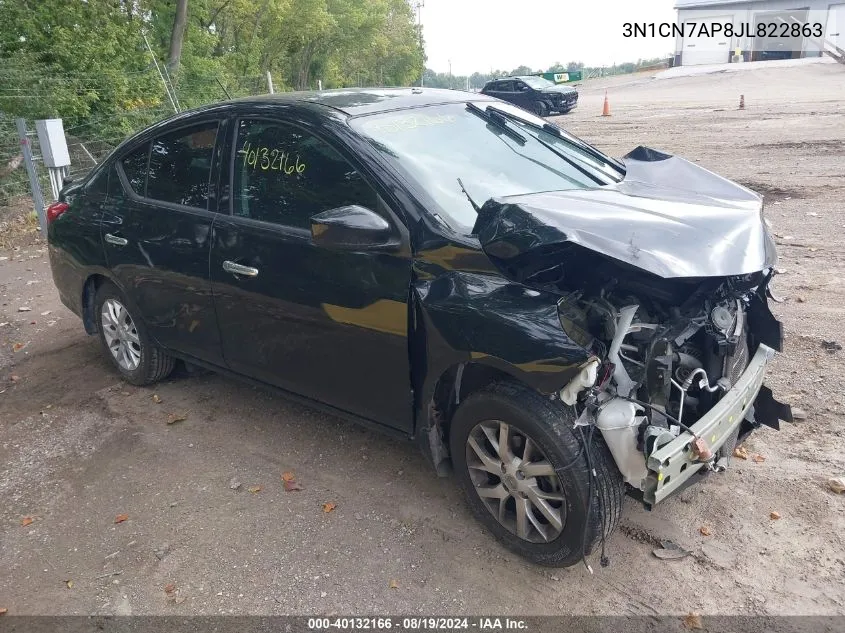 3N1CN7AP8JL822863 2018 Nissan Versa 1.6 Sv