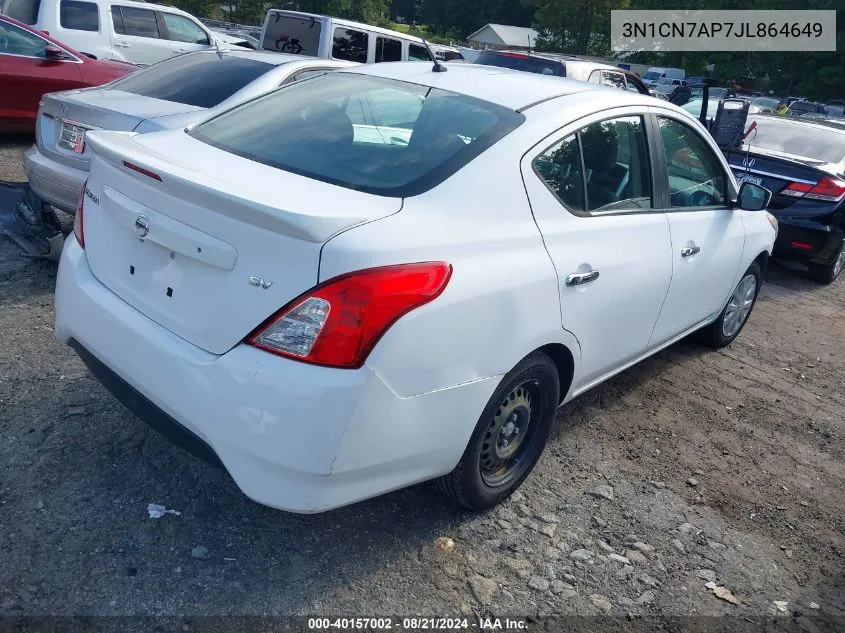 3N1CN7AP7JL864649 2018 Nissan Versa S/S Plus/Sv/Sl