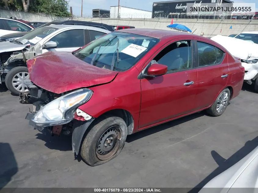 2018 Nissan Versa 1.6 Sv VIN: 3N1CN7AP1JL869555 Lot: 40175079