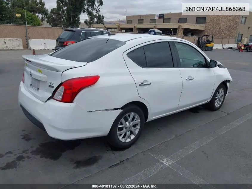 3N1CN7AP4JL865368 2018 Nissan Versa 1.6 Sv