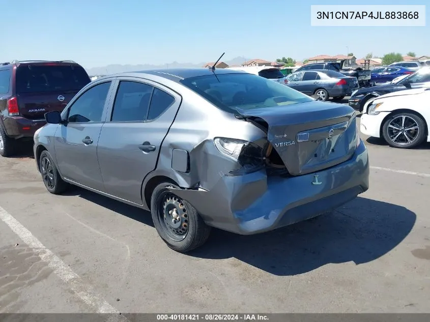 2018 Nissan Versa 1.6 S VIN: 3N1CN7AP4JL883868 Lot: 40181421