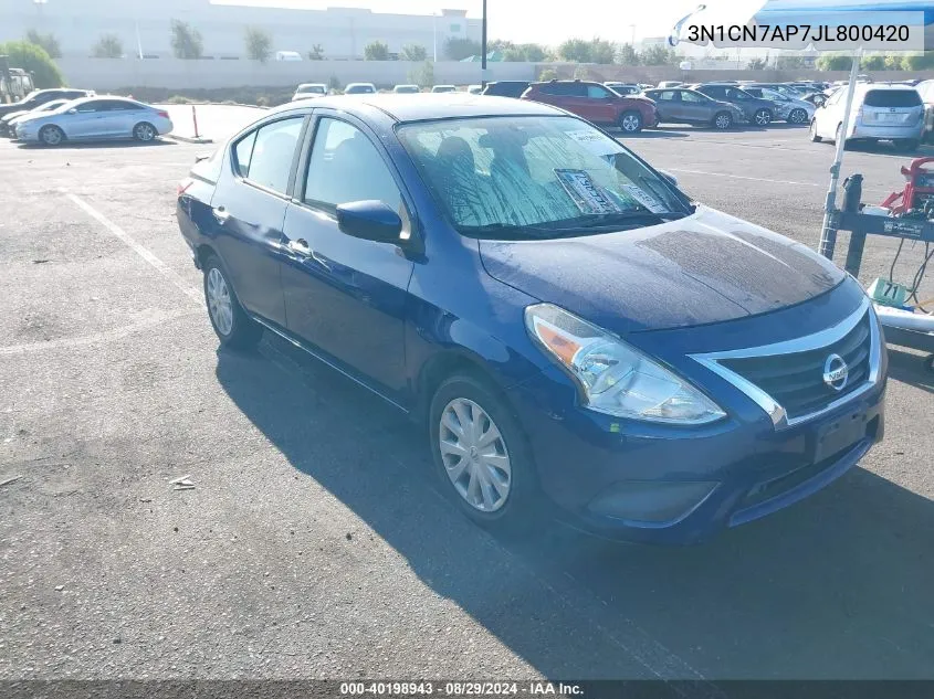 3N1CN7AP7JL800420 2018 Nissan Versa 1.6 Sv