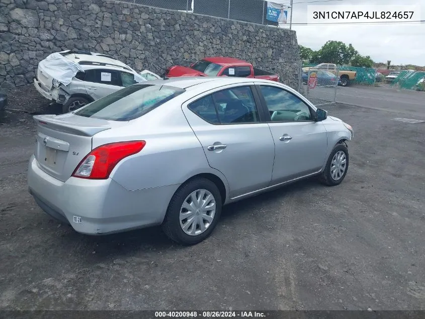 3N1CN7AP4JL824657 2018 Nissan Versa 1.6 Sv