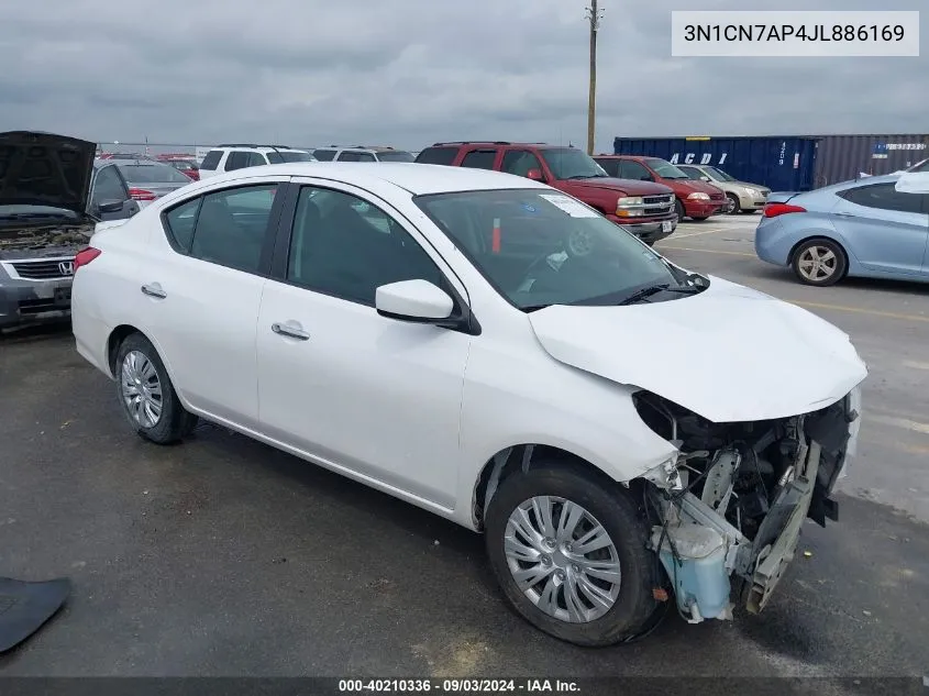 2018 Nissan Versa 1.6 Sv VIN: 3N1CN7AP4JL886169 Lot: 40210336