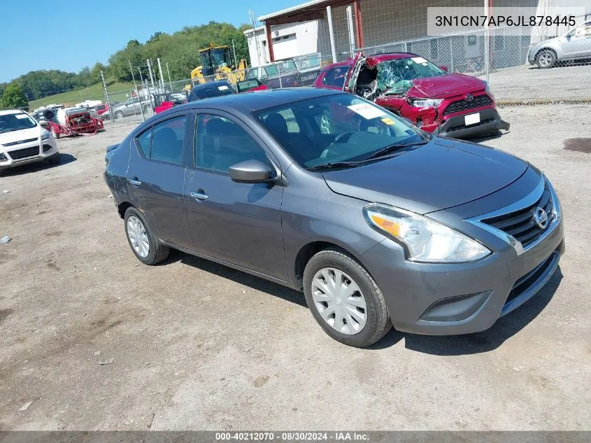 2018 Nissan Versa 1.6 Sv VIN: 3N1CN7AP6JL878445 Lot: 40212070