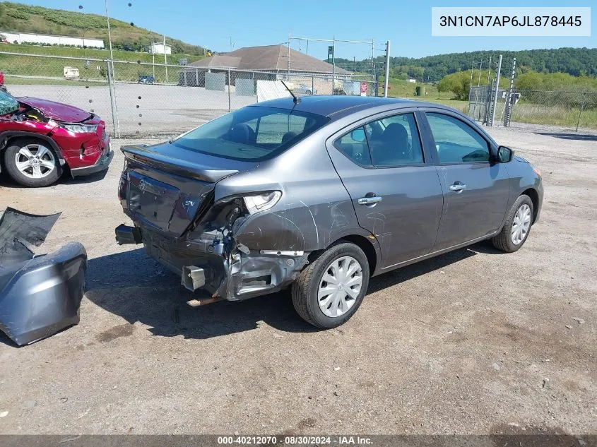 2018 Nissan Versa 1.6 Sv VIN: 3N1CN7AP6JL878445 Lot: 40212070